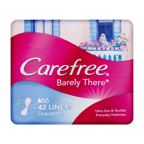 Carefree Barely There Unscented Panty Liners 42 Pack