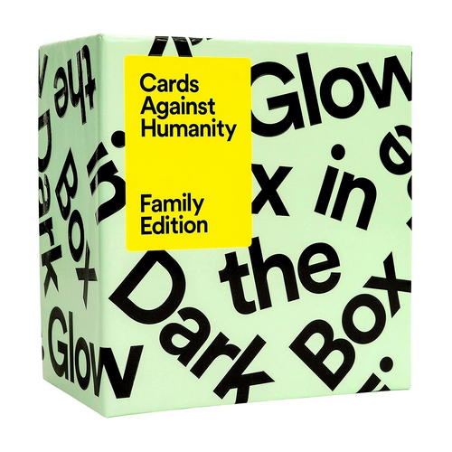 Cards Against Humanity Family Edition First Expansion Glow In The Dark Box 