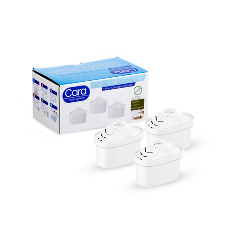 Cara Alkaline Filter for Water Jug 3 Pack