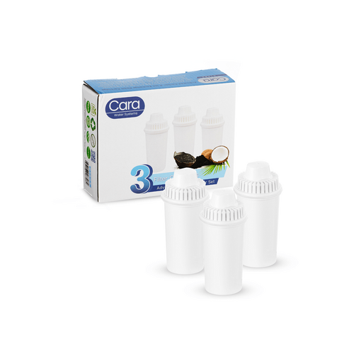 Cara Coconut Carbon Resin Filter for Water Jug 3 Pack