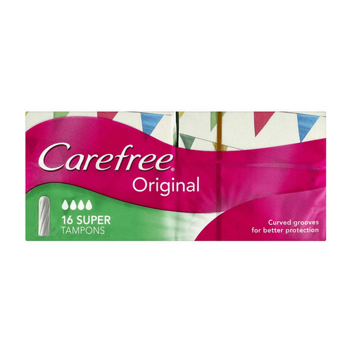 Carefree Original Tampons Super 16 Pack
