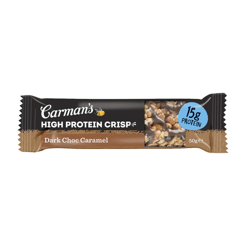 Carmans Protein Bars High Crisp CHOC Caramel 50g