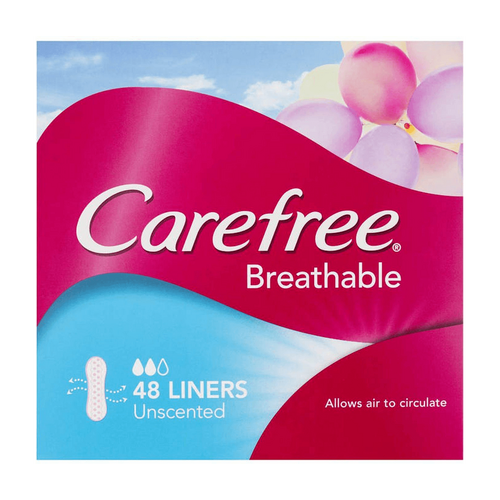 Carefree Panty Liners Breathable 48 Pack