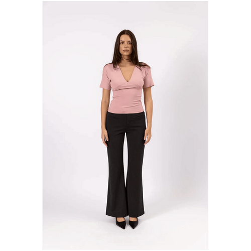 Style Addict The Tailored Flare Pant - Charcoal