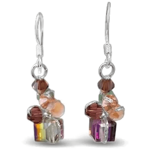 Fabuleux Vous Areeya Multi Colour Crystal Bead Earrings