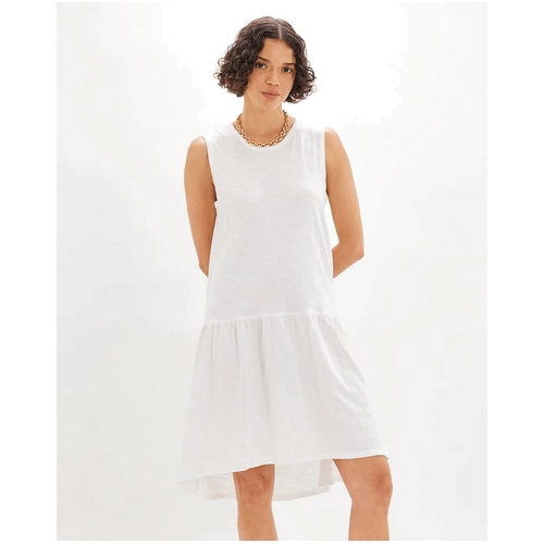 Amelius Carmen Ruffled Tank Dress - White