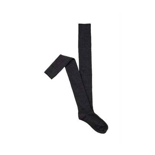 Women&#39;s Merino Wool Over The Knee Socks- Charcoal