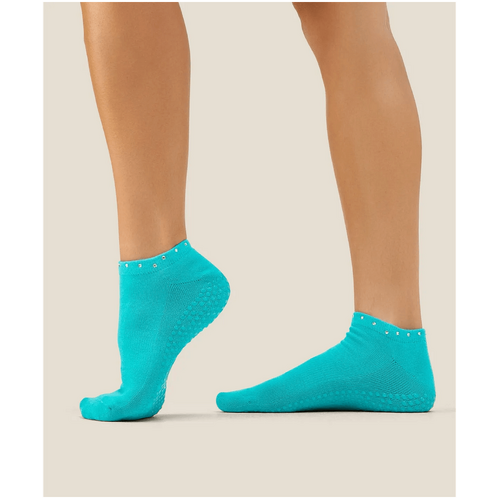 MoveActive Low Rise Grip Socks - Gem Aqua