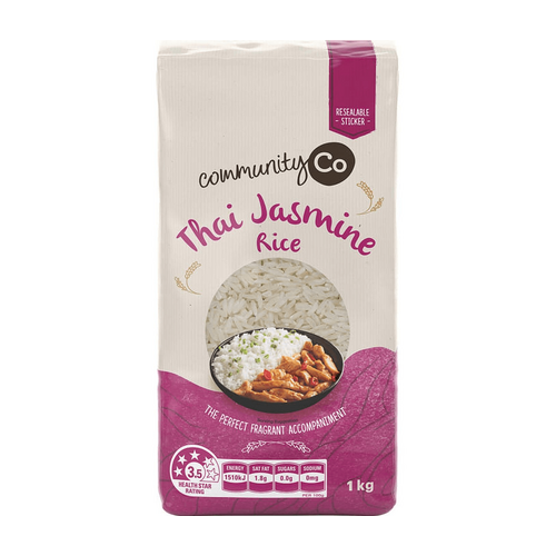 Community Co Fragrant Thai Jasmine Rice 1 Kg