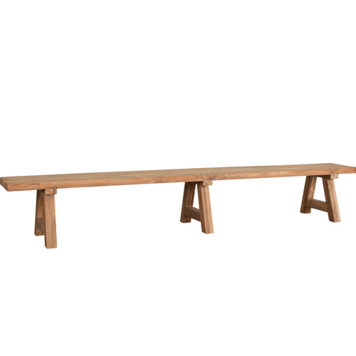 Stalwart Teak A Frame Dining Bench Seat 250cm