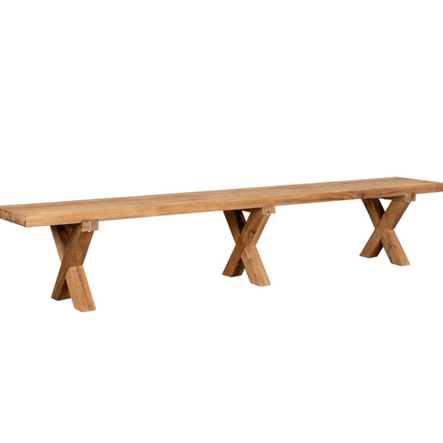 Sovereign Teak X Leg Bench - 250cm