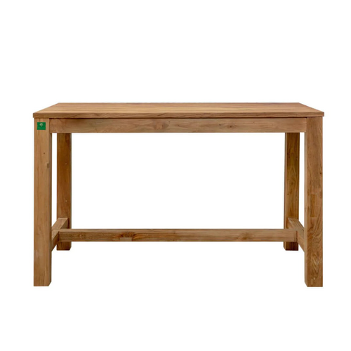 Teak Outdoor Long Bar Leaner Table 250 x 75 x 105cm