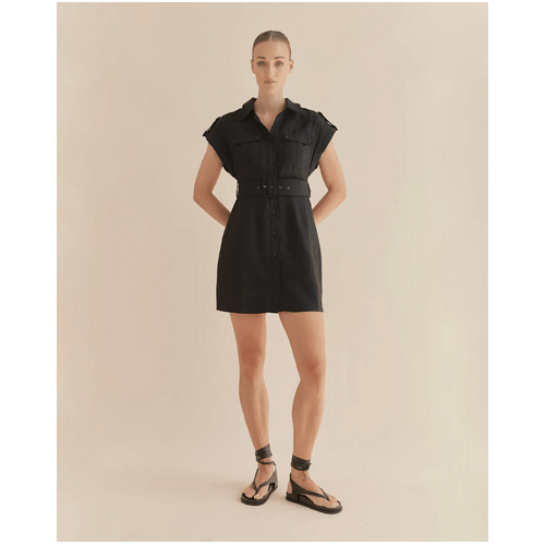Amelius Esra Utility Mini Dress - Black