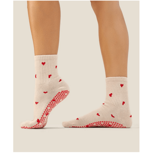 MoveActive Crew Grip Socks - Love Me