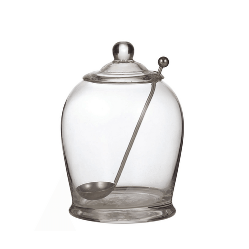 Davis &amp; Waddell Olive Jar with Spoon Clear &amp; Stainless Steel