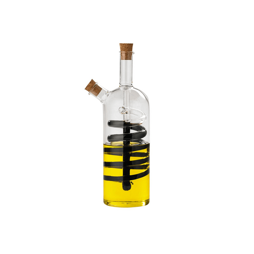 Davis &amp; Waddell Spiral Oil and Vinegar Bottle Clear &amp; Natural