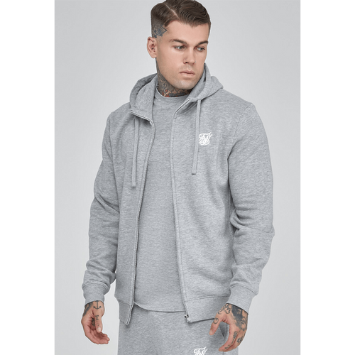 Grey Essentials Full Zip Hoodie