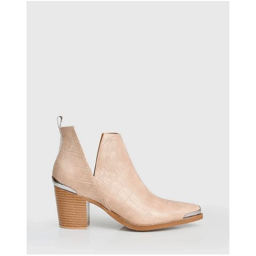 belle &amp; bloom Austin Croc Embossed Ankle Boot