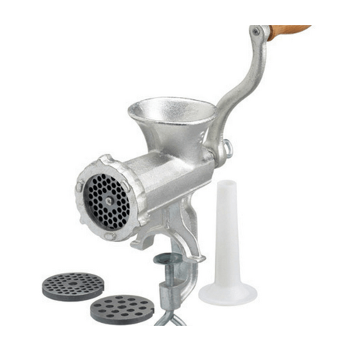 Davis &amp; Waddell Meat Mincer No. 8 with 3 Blades Silver