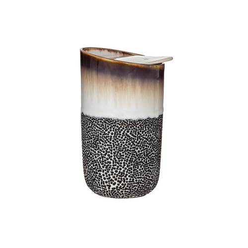 Leaf &amp; Bean Roma Reactive Glaze Double Wall Travel Cup Mocca