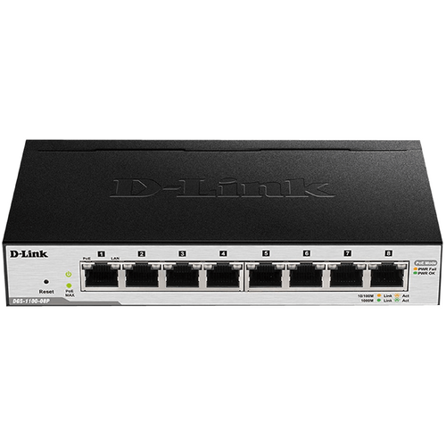 D-Link 8-Port Gigabit Smart Managed Switch With 8 Poe+ Ports