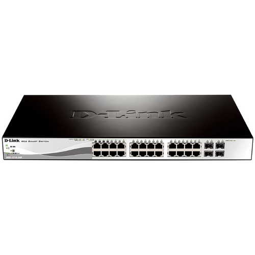 D-Link 28p Gigabit Websmart Poe Switch 28 Rj45 (24 Poe - 193w) With 4 Combo Sfp Ports