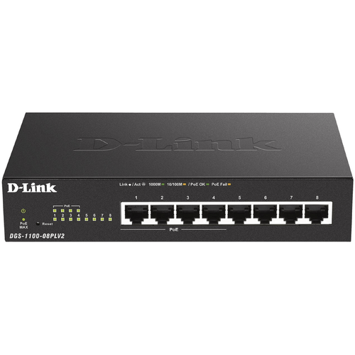D-Link 8-Port Gigabit Smart Managed Switch With 4 Poe+ Ports