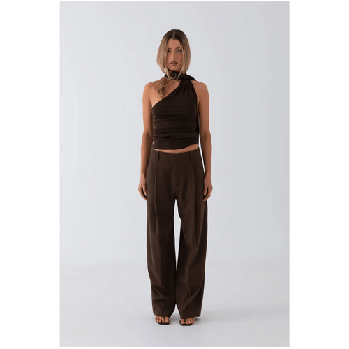 Style Addict Mira Tailored Pant - Brown