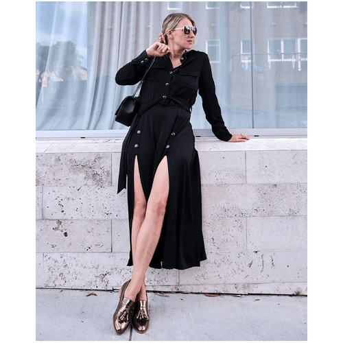 belle &amp; bloom Lover To Lover Maxi Shirt Dress - Black