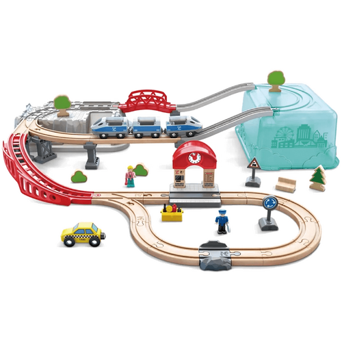 Hape City Train Bucket Set
