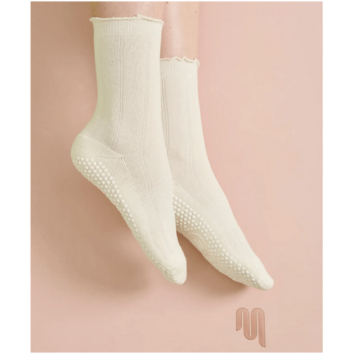 MoveActive Crew Grip Socks - Buttercream Frill