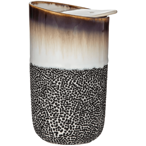 Leaf &amp; Bean Reactive Glaze Double Wall Travel Cup Mocha