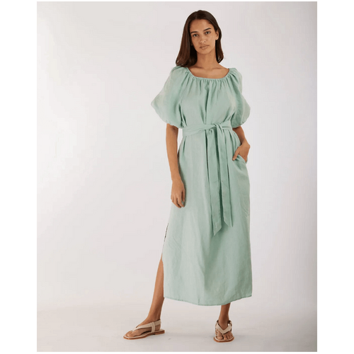 Amelius Wren Linen Maxi Dress - Seafoam