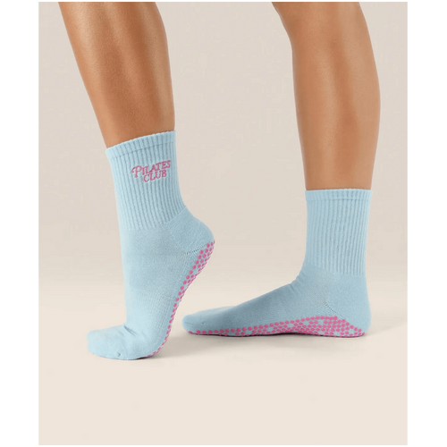 MoveActive Crew Grip Socks - Pilates Club Blue