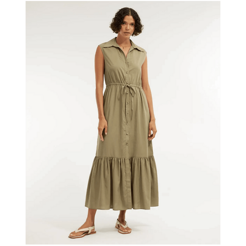 Amelius Kate Buttoned Maxi Dress - Olive