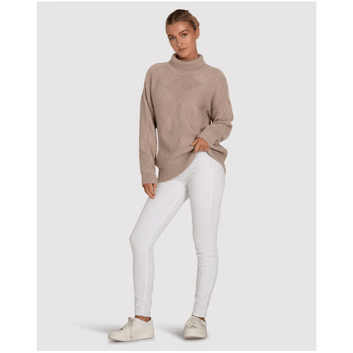 belle &amp; bloom The Academy Turtleneck Jumper - Oat