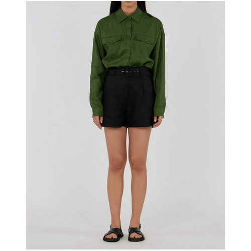 Amelius Brydie Linen Short - Black