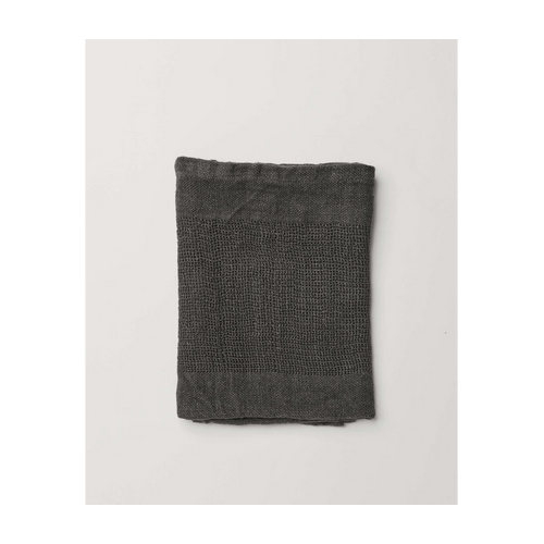 Ella Handwoven, Pure Linen Bath Towel Charcoal