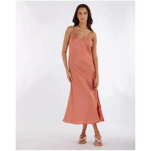 Amelius Evangeline Linen Dress - Rosewood