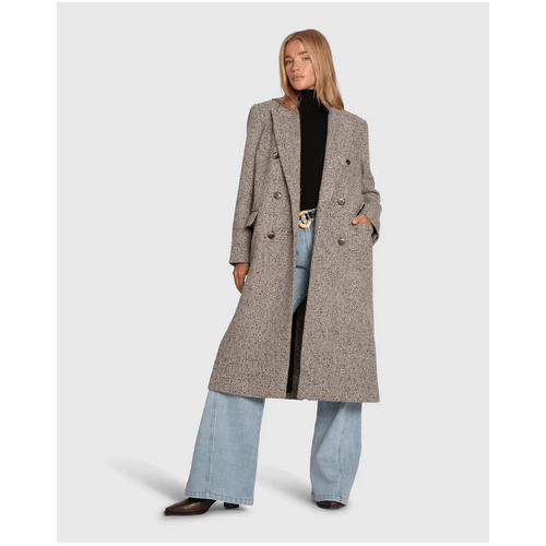 belle &amp; bloom Wherever I Go Wool Blend Tweed Coat - Brown