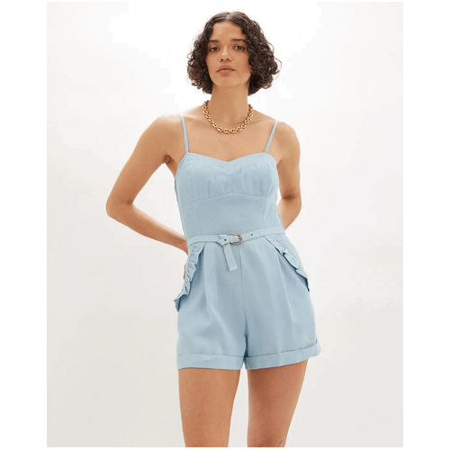 Amelius Gloria Ruffle Detail Playsuit - Sky