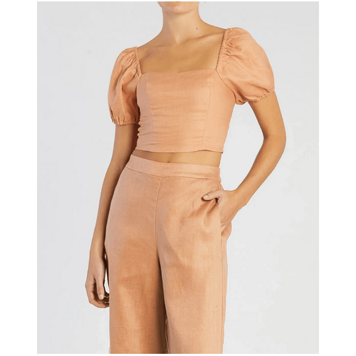 Amelius Muse Linen Top - Apricot