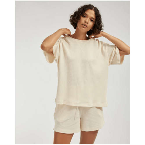 Amelius Laurie Waffle Tee - Cream