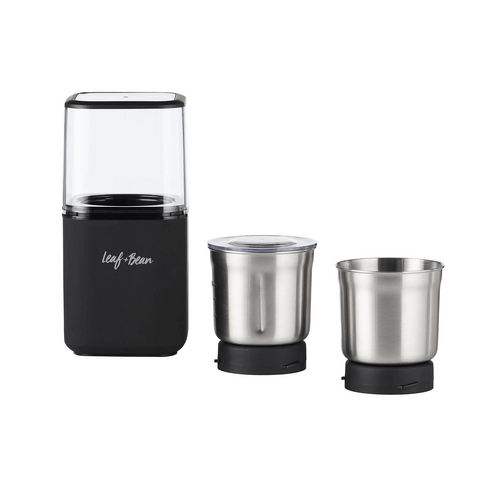 Leaf &amp; Bean 2-in-1 Coffee &amp; Spice Grinder Matte Black