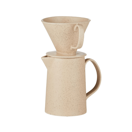 Leaf &amp; Bean Aster Pour Over Coffee Jug with Filter 600ml Natural