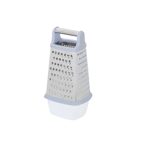 Davis &amp; Waddell Stainless Steel Box Grater with Storage Light Blue