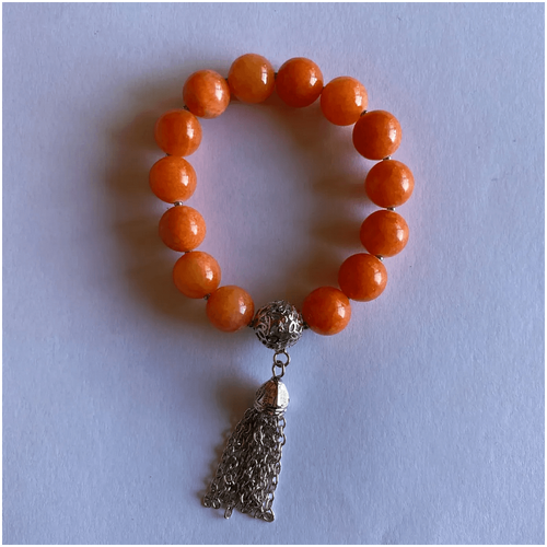 Fabuleux Vous Colours of Fabulous Celosia Orange Tassel Bracelet