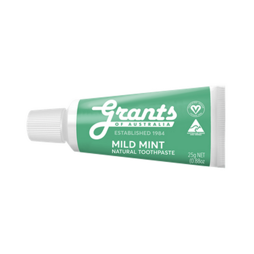Mild Mint Natural Toothpaste - Fluoride Free - Travel Size - 25g