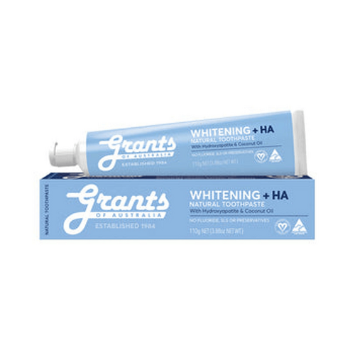 NEW Whitening +HA Natural Toothpaste - Fluoride Free - 110g