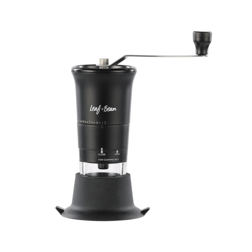 Leaf &amp; Bean One Hand Smart Coffee Grinder Black &amp; Clear